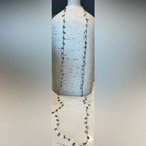 White Beaded Necklace with Gold Charms - Gold Necklace - Layered Necklaces